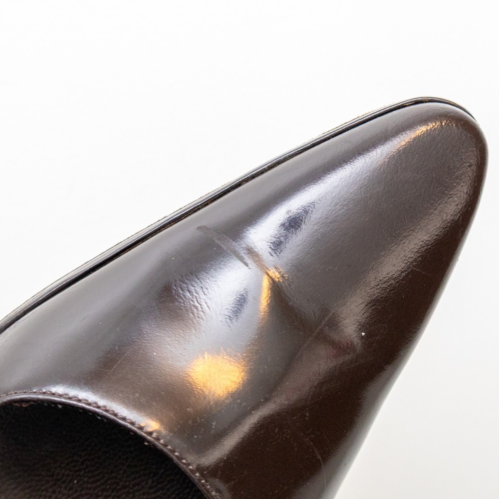 Christian Dior Vintage Brown Leather Mary Jane Heels  Tortoise Shell Heels SZ5.5 - Picture 12 of 12